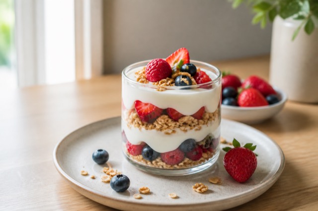 Greek Yogurt Berry Parfait — make-ahead